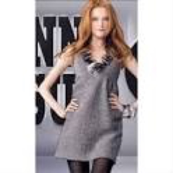 🎉HP🎉Anna Sui, Gray Tweed Dress w/Silver Bangled Fringe, Such A COOL Piece! - Picture 2 of 14